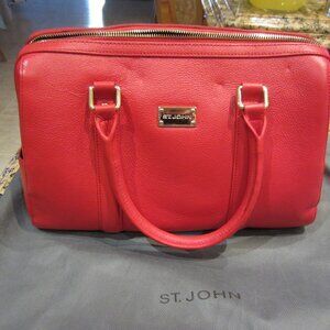 St John Red Leather Bag